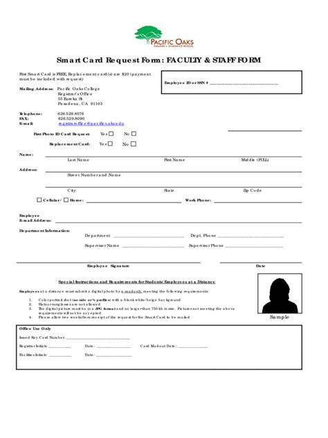 Fillable Printable Park and Ride Smart Card Application Form